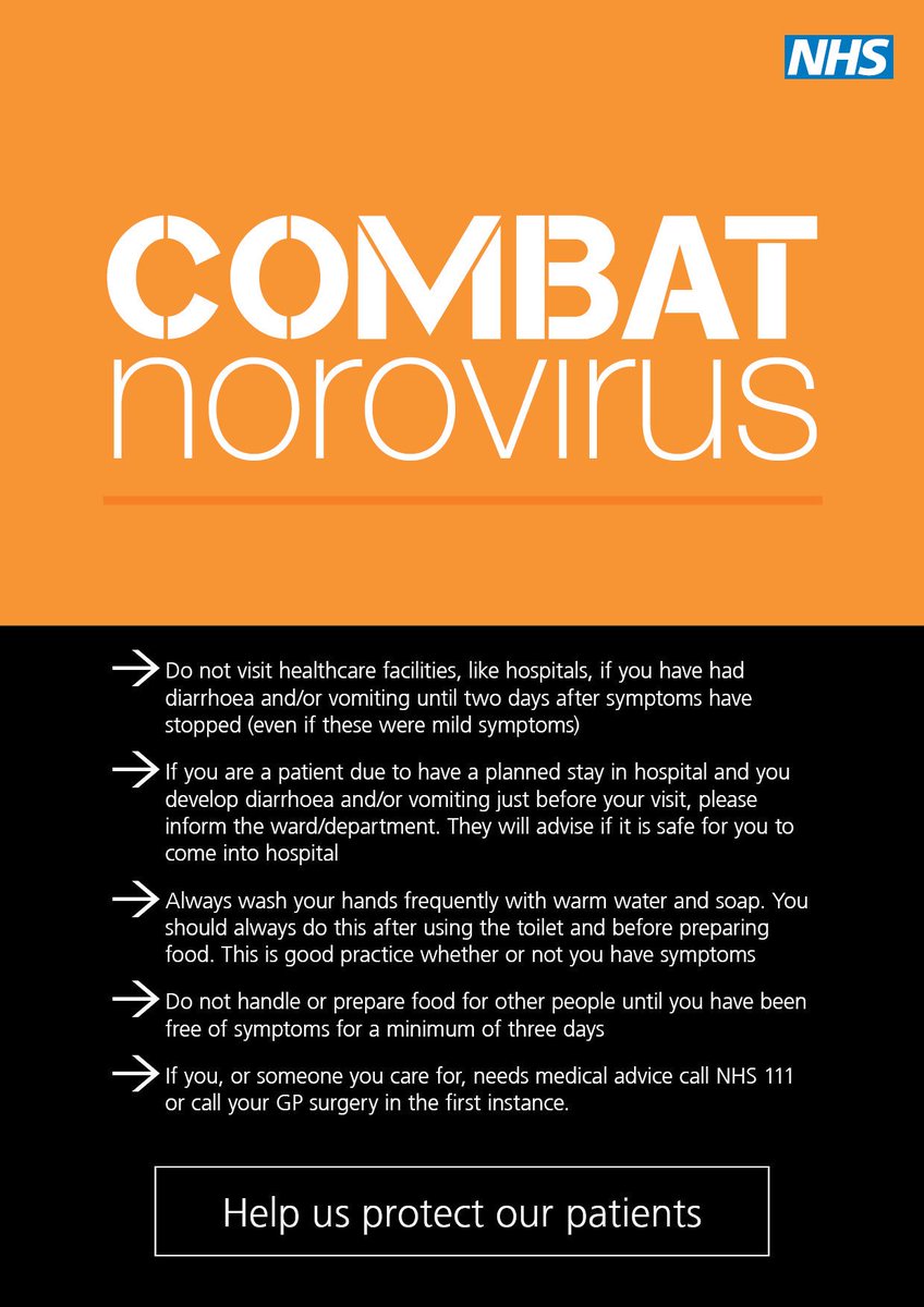#Norovirus can affect anyone. Help us protect patients and follow this advice #CombatNorovirus