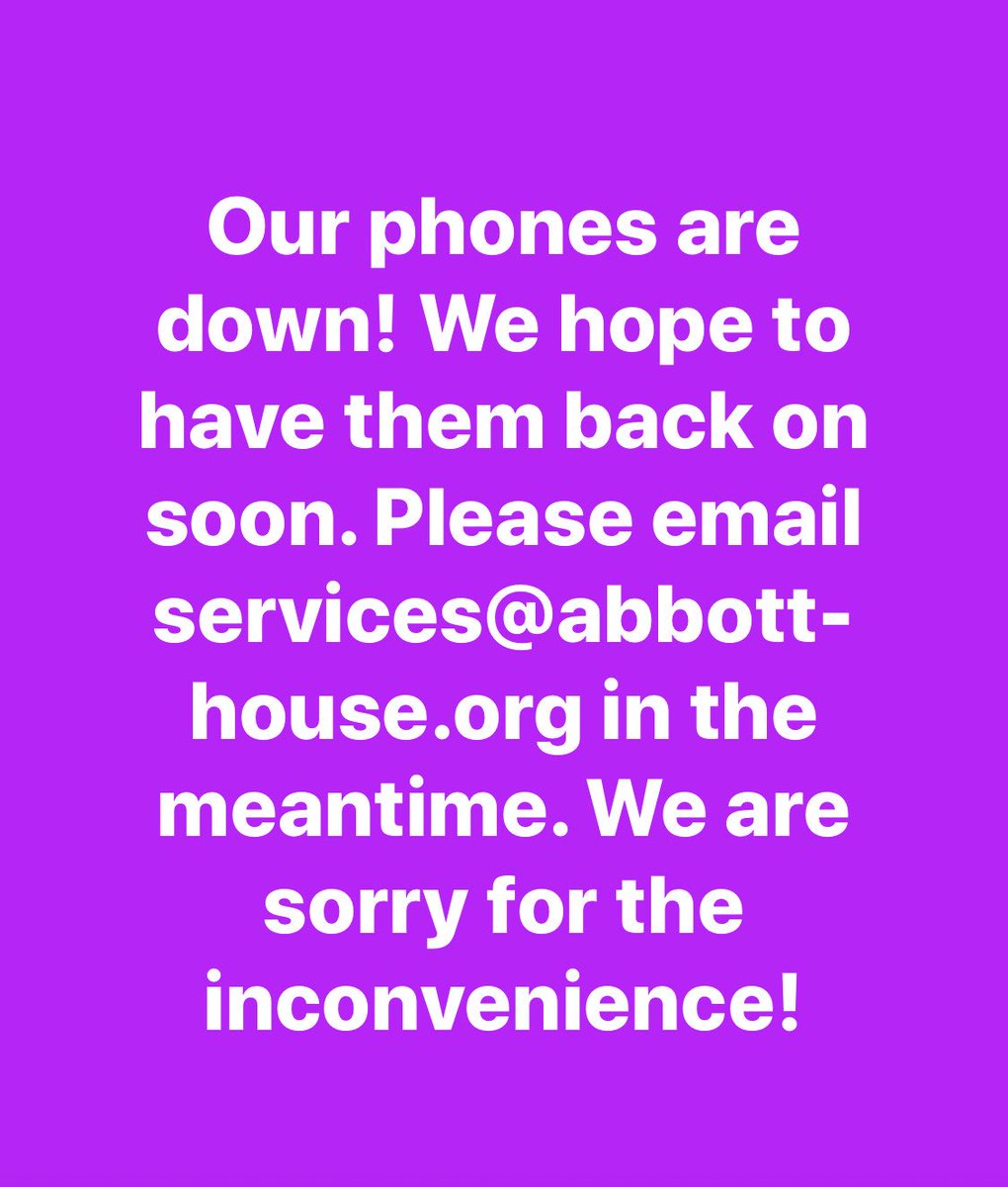 Our phones are down!