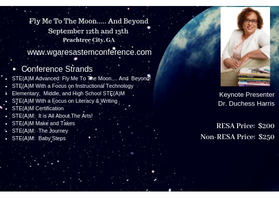 DrKTThompson's tweet photo. 2019 @WestGeorgiaRESA STEAM Conference September 12th and 13th in Peachtree City.  All information can be found on the conference website: https://t.co/UOmTzOpdaT https://t.co/rO9phM6i8O