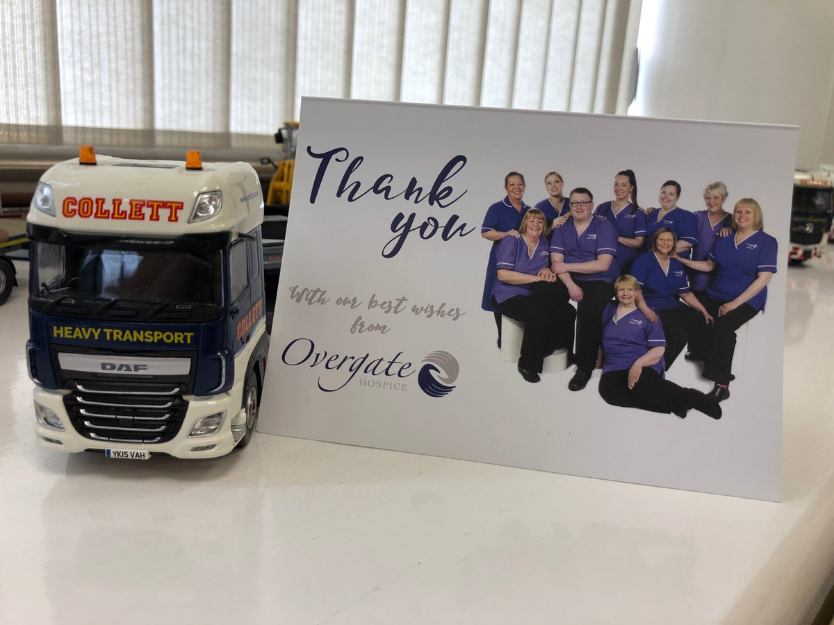 CollettLtd's tweet photo. Lovely card from our friends @OvergateHospice.  You're more than welcome, we're always proud to support the work you do! https://t.co/iWkoFYiBXk
