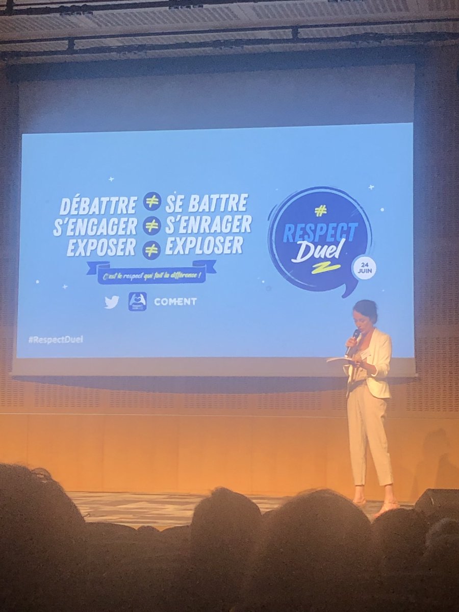 stellou6's tweet photo. C’est parti pour le Respect Duel organisé par @CometEntreprise @respectzone_org et @TwitterFrance #RespectDuel https://t.co/jKBoCZX9Nf