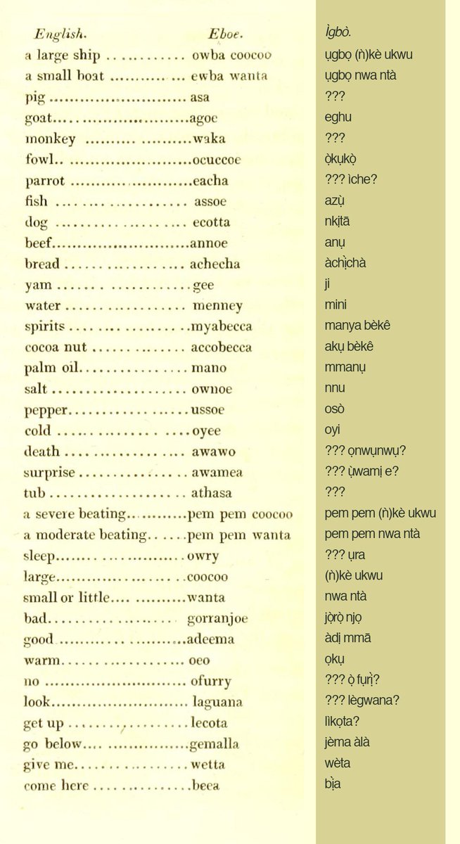 What could be the current orthographic transcriptions, some of the words might be from other languages like Ibani Ijo.