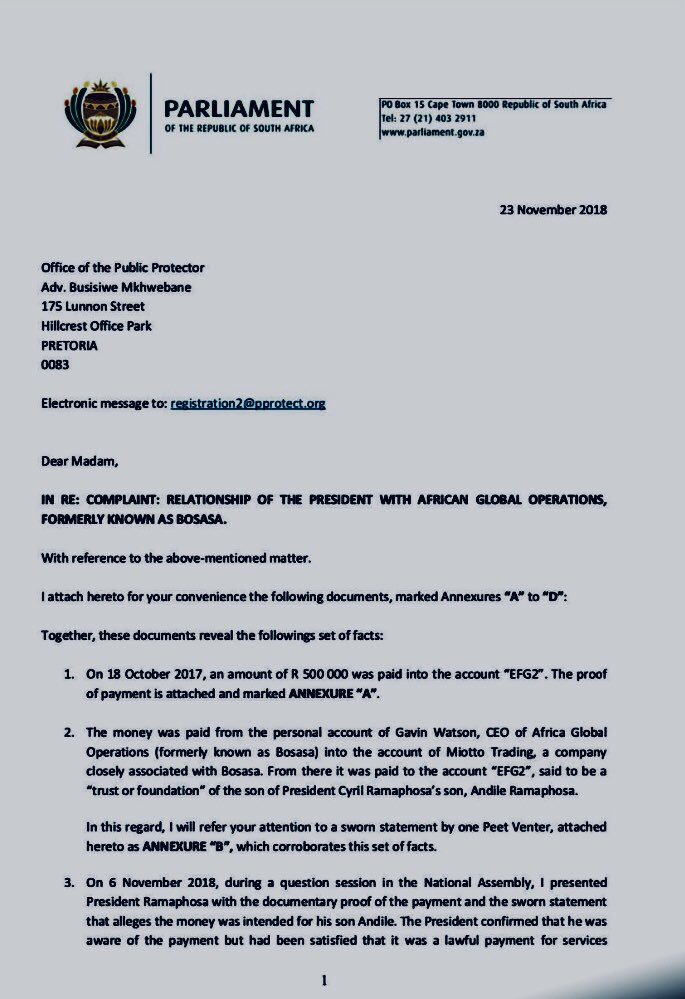 media_khayan's tweet photo. @pierredevos you are lying pierre "MONEY LAUNDERING IS MONEY LAUNDERING" it does not get a different definition because it now done by whites & #WMCpuppet president,it remains CRIME https://t.co/pWOUv6wJT1