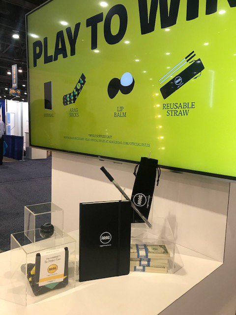 ARAGlegal's tweet photo. #SHRM19 attendees: Have you stopped by booth 2540 today? Don’t miss your chance to win some of these awesome prizes – including $368 (an attorney’s average hourly rate). https://t.co/4vNscpwzCC