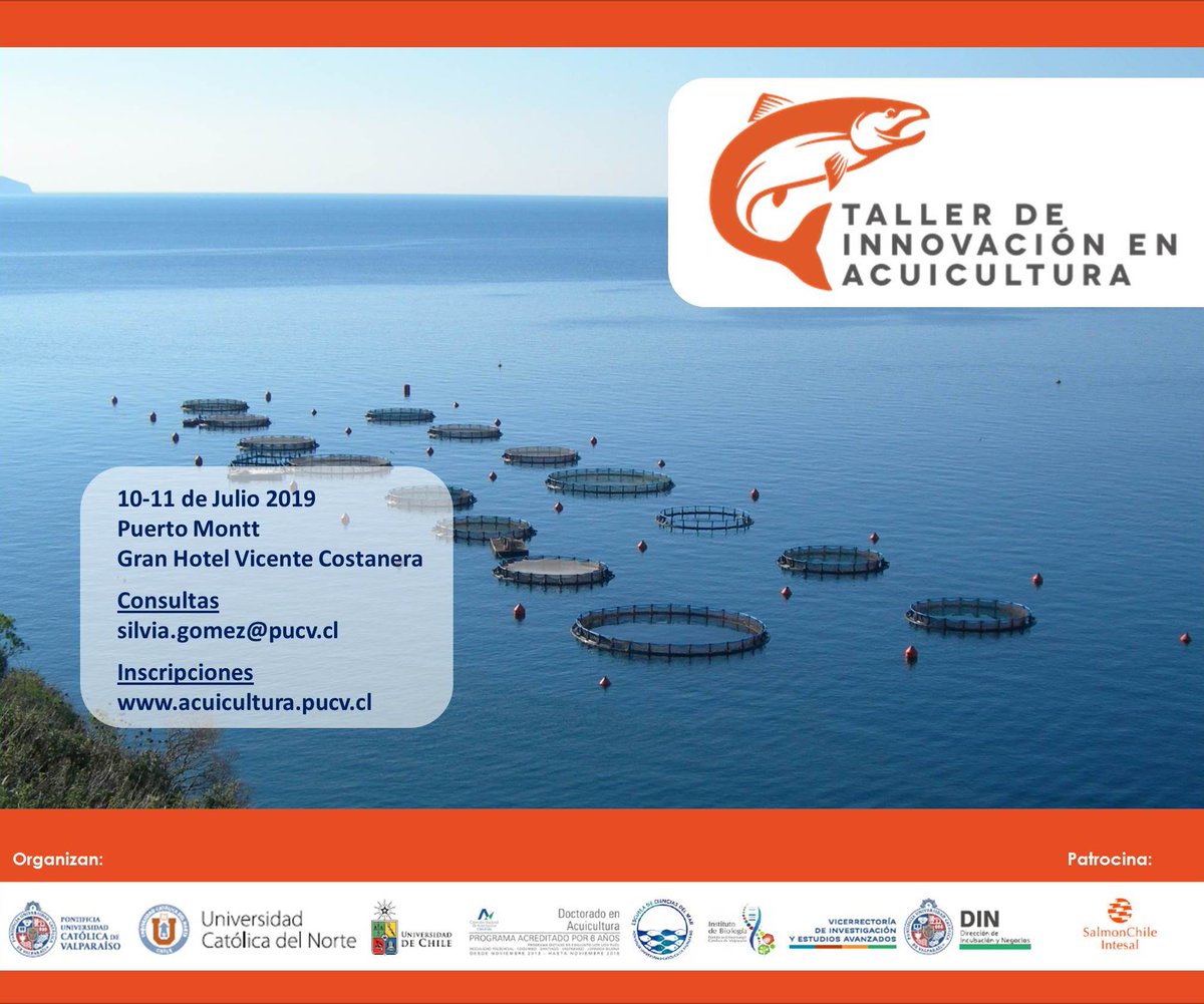 Activa tu potencial Innovador y transforma la Acuicultura!!!

Sé parte de este Taller de Innovación y Emprendimiento, enfocado en potenciar tus capacidad de creación de forma innovadora en el rubro de la acuicultura. 
+ Info en acuicultura.pucv.cl