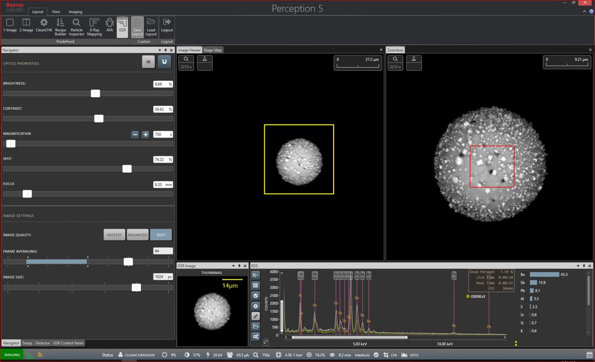 PhenomWorld's tweet photo. Gunshot Residue analysis plays an important role in determining whether a firearm has been used. Learn how our dedicated desktop SEM—specifically designed for GSR analysis — can help you speed up your forensic analysis by downloading the spec sheet: https://t.co/hrHxmFy2za https://t.co/z3P5Omyeyw