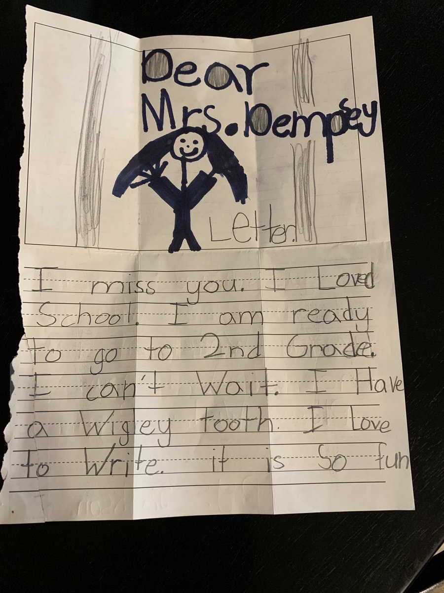 MrsDsClassroom's tweet photo. Another summer letter from a student!! I’m so proud!!! #heisawriter #proudteacher #teachermail https://t.co/TRL9uQdFQL