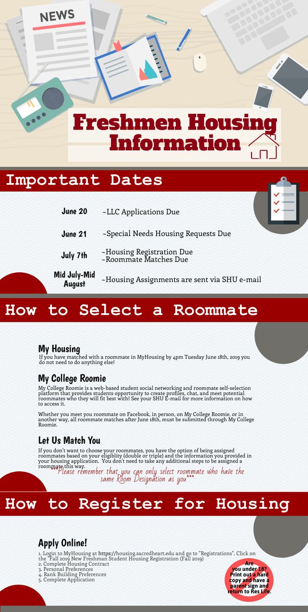 ATTENTION INCOMING FRESHMEN: The housing registration and roommate matches deadline has been extended to July 7. Check your SHU email for more information about housing registration and My College Roomie. #shu2023 #housingwithheart