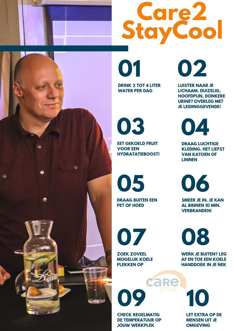 CareGroupNL's tweet photo. We hebben 10 tips om je hoofd koel te houden op het #werk in deze #hitte voor je op 'n rijtje gezet. Deze temperaturen kunnen verschillende risico's met zich meebrengen. Check deze via https://t.co/Gdf5JpQ1Em. Take care! #hitteplan #werkgeverschap #arbo #zorg https://t.co/pQ2WNeZHSV