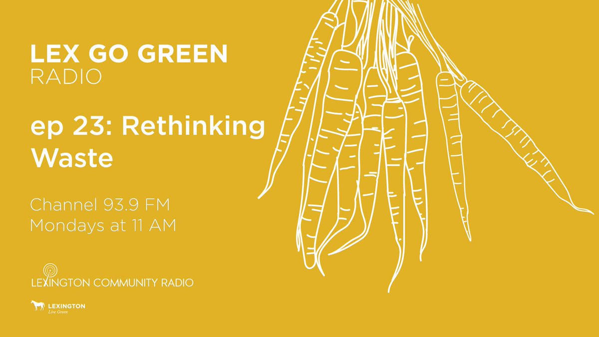 livegreenlex's tweet photo. Today's episode of #LexGoGreen radio is all about rethinking waste, from gleaning 🥕to composting 🍂to turning trash into fashion. 👗 Tune in at 11 AM! https://t.co/Cv2YxT7k0h