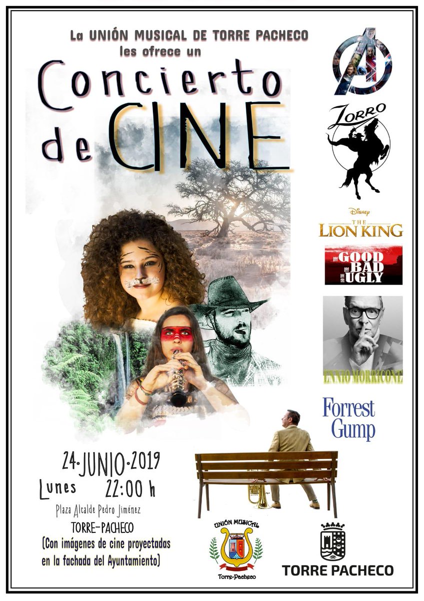 Esta noche concierto!!!
<a href="/CAEStpacheco/">CULTURA/CAES</a> <a href="/TPacheco_Ayto/">Ayto. Torre Pacheco</a> <a href="/tuweb_tv/">tuweb TV</a> <a href="/febandasrmurcia/">Federación Bandas de Música de la Región de Murcia</a>
<a href="/chabambaa/">P_oli</a> <a href="/daniMFH/">Daniel Martinez</a> <a href="/eufonium_gil/">ANTONIO GARCIA GIL</a> <a href="/TeresaMartiinez/">Teresa</a> @