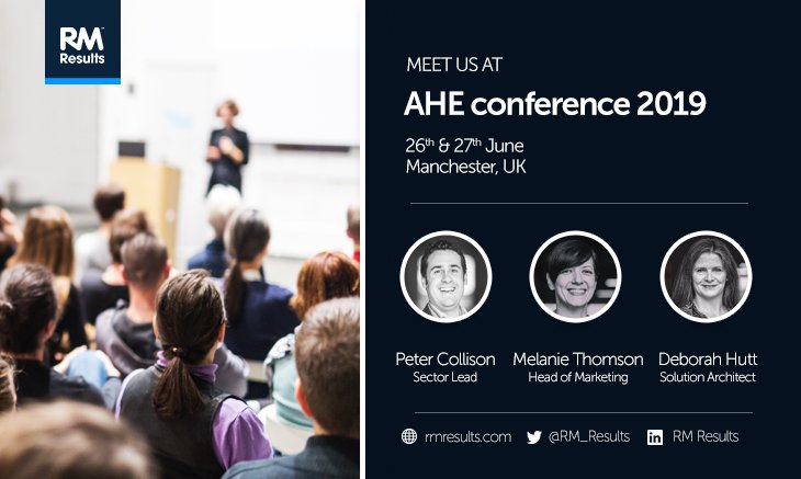 pete_collison's tweet photo. If you're attending the @AheConference in Manchester this week, come and say hello! @RM_Results will be there talking about assessment &amp; feedback systems as well as our exciting partnership with the fabulous @DocWinstone of @SurreyLab #assessment #HigherEducation https://t.co/IWH4o70QsS
