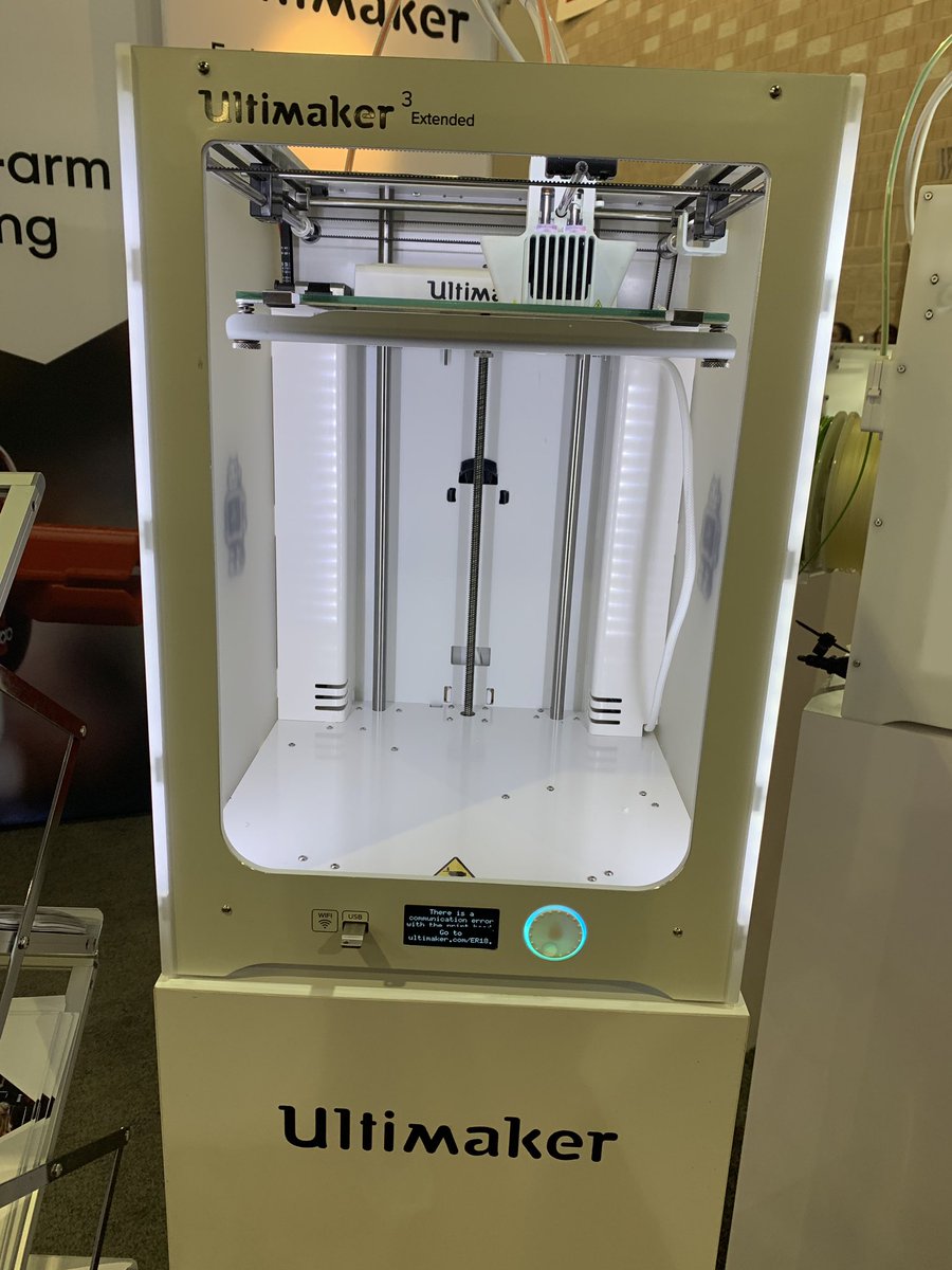 TechWPS's tweet photo. Heard of @Ultimaker? I hadn’t! Extremely cool digital manufacturing tech. #ISTE19 https://t.co/VUb9mSu7vm