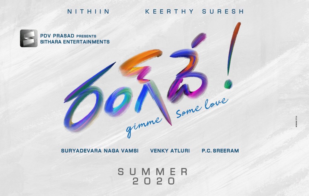 KeerthyOfficial's tweet photo. My next in Telugu! It is a pleasure to work with @actor_nithiin @dirvenky_atluri and an honour teaming up with you again @pcsreeram sir ! Thank you @SitharaEnts Here goes #Nithiin29 #RangDe https://t.co/Znl870ebqk
