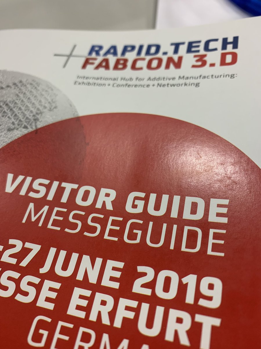 wmildner's tweet photo. #3Dprinting #printedelectronics #rapidtech #fabcon starts tomorrow https://t.co/103l6y8E4A