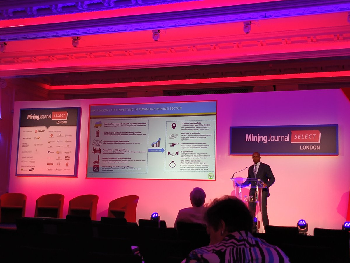 MINE_Magazine's tweet photo. "We are facilitating partnerships [and] consolidating existing mining operations." @Francis_Gatare, CEO of @Mines_Rwanda, talks about large-scale investment opportunities in Rwanda. #MJSELECT https://t.co/8h6MXyWW0V