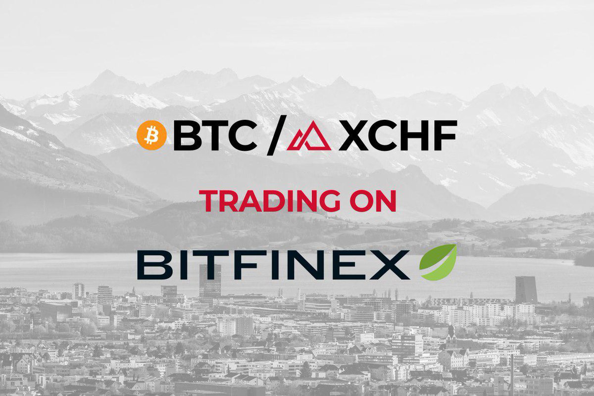 We are pleased to announce that the CryptoFranc (XCHF) is now trading vs.  Bitcoin (BTC) on Bitfinex! The CryptoFranc (XCHF) is a fully backed, fully  audited and fully redeemable Swiss Franc Stablecoin -