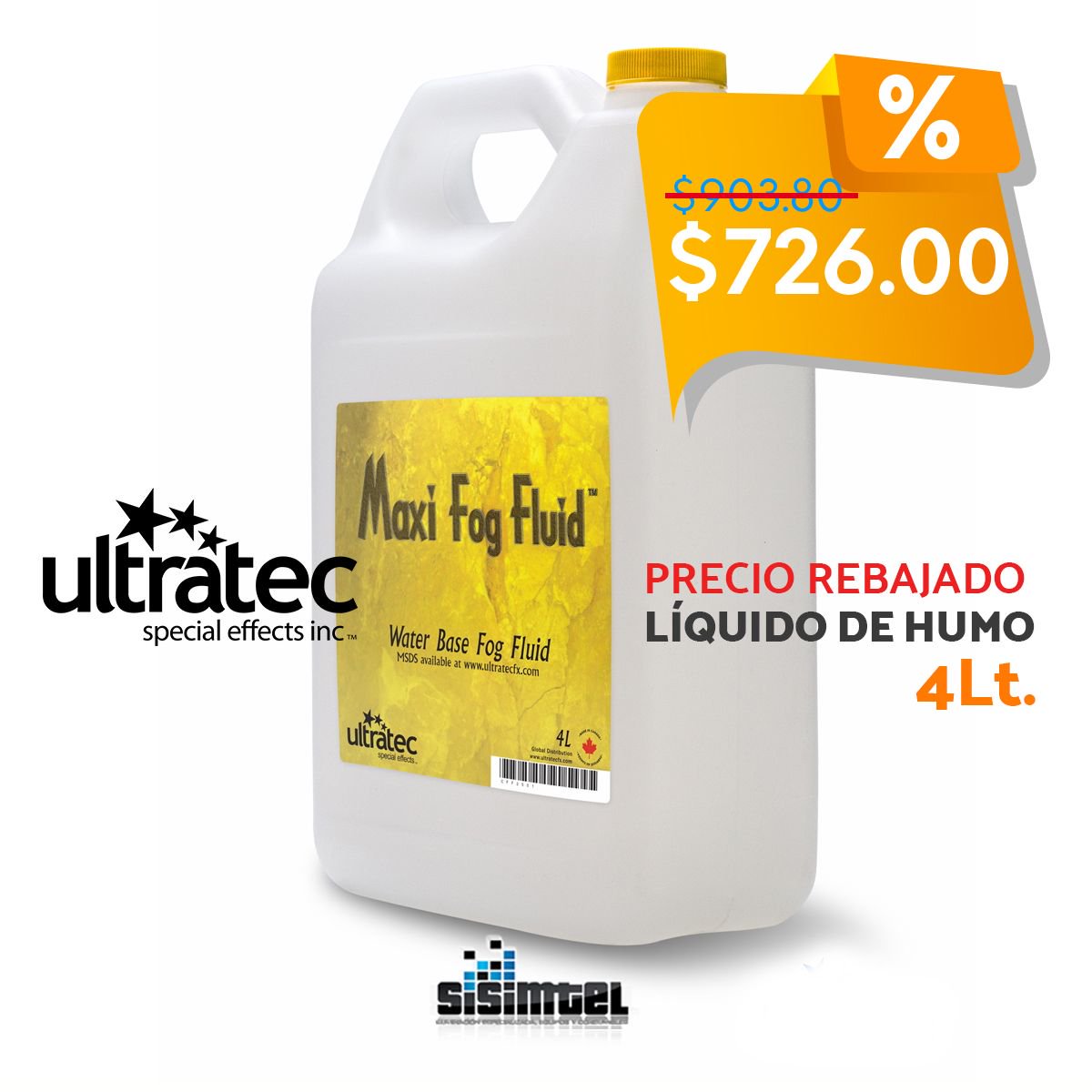 Sisimtel's tweet photo. ‼🔥 ¡Precio Mejorado! Líquido de Humo ULTRATEC 4Lt. 📣 https://t.co/a5Ih9mjT4c
#IluminacionEspecializada #IluminaInteligente #Sisimtel #promociones #liquidodehumo #ultratec #MaxiFog https://t.co/LvADWF50Mf