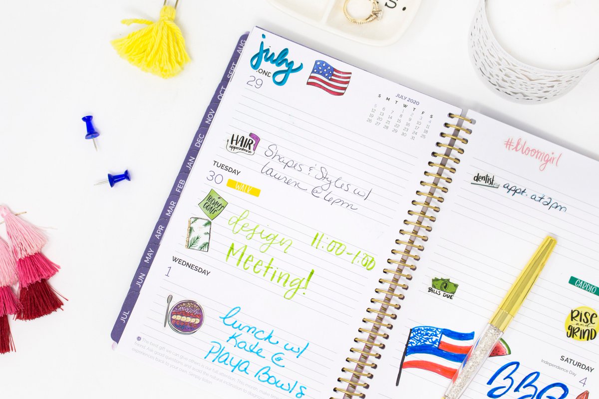 Happy Monday #bloomgirl! We're hosting a #GIVEAWAY to celebrate the start of a new week! 🤗🎉We're giving away a brand new 2019-20 Paint Marbling Daily Planner! 

To Enter:
1.) Follow <a href="/bloomplanners/">bloom daily planners</a> 
2.) RT! 
3.) REPLY w/ your favorite color!

Winner will be announced on 6/26!