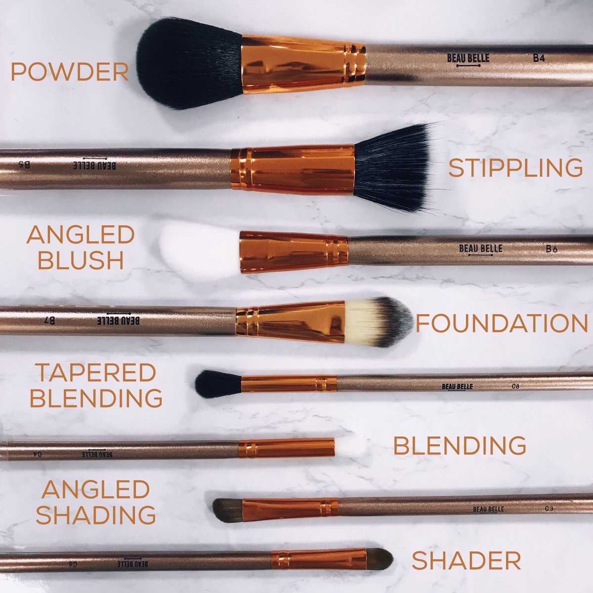 Our ride-or-die brushes. 🧡 #BeauBelle #makeup #makeupbrush