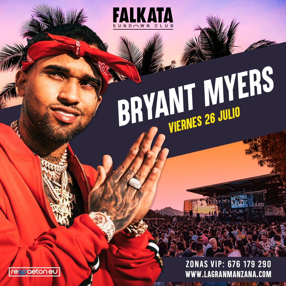 26 de julio 🔜FALKATA SUNDOWN 🔜 Bryant Myers
¿Quién confirma asistencia ya?

#Falkata #Playa #Gandia #Valencia
#LaGranManzana