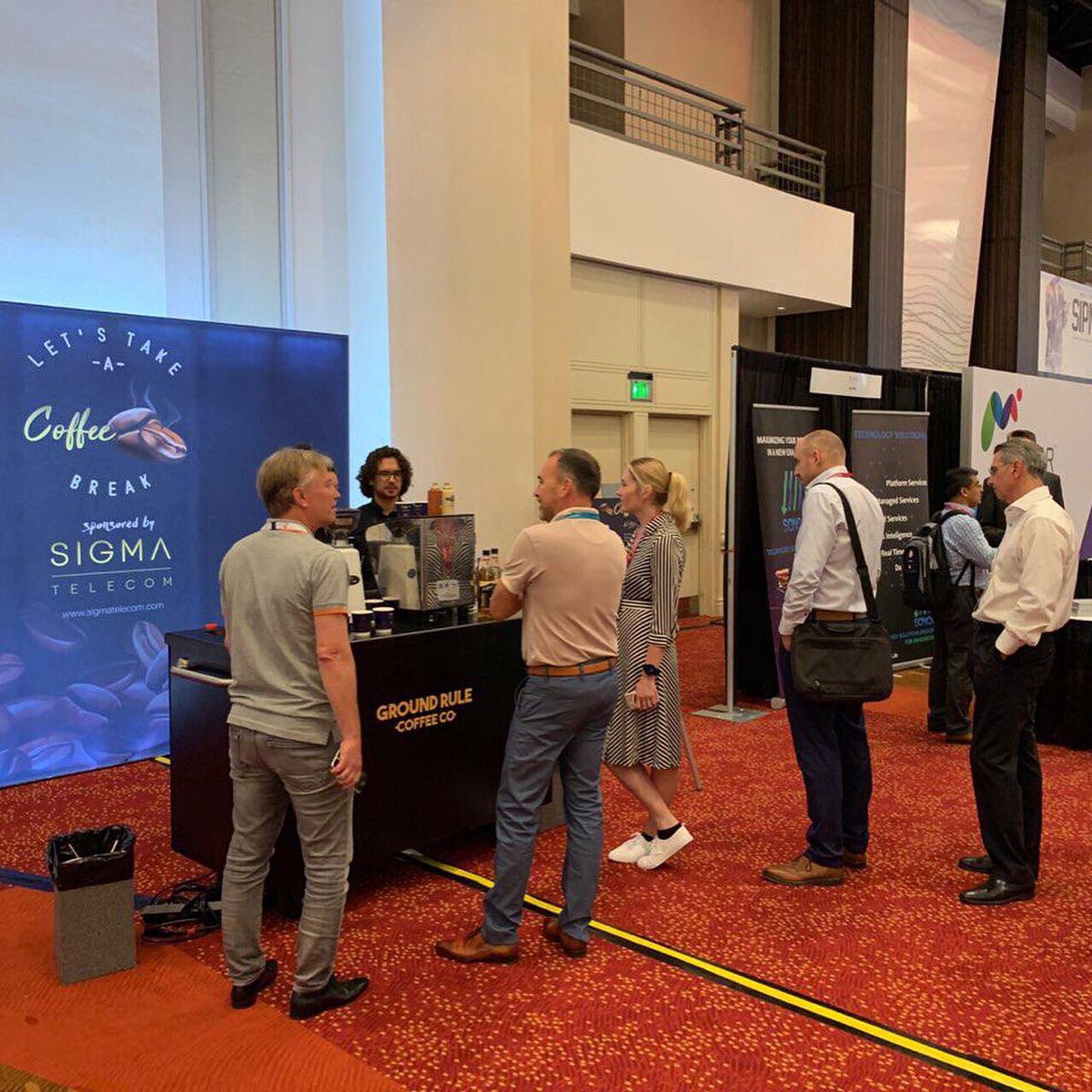 sigma_telecom's tweet photo. It's the second day of #ITW2019 in Atlanta! We are meeting great people and can't wait to meet more! 🤗
Drop by and say hello to us at the exhibit booth E1014. And don't forget to visit the coffee station sponsored by #SigmaTelecom and get yours! ☕️
@ITW_Telecoms
#telecom #ITW https://t.co/aIJwOl0tTn