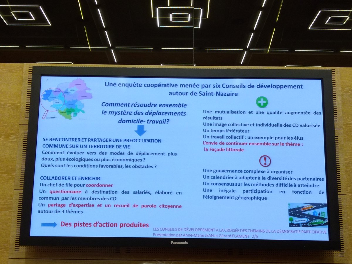 CodevRennes's tweet photo. #20anscodev : retour d'expérience du Codev de saint -nazaire sur un travail commun à 6 Codev autour de la question "comment résoudre ensemble le mystère des déplacements domicile-travail?" @MarineResson @CoordNatCD @c2dnantes @c2d_BxMetro @AssoUnadel @CodevTlse @codevtours https://t.co/hBS3OQMBmh