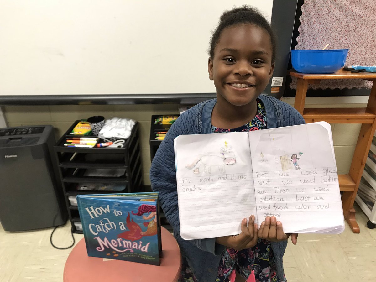 MsTipton_BCS's tweet photo. That’s a wrap on our study of mythological creatures! 🧜♀️🦄 Our mermaid slime turned out so good!! Then we recalled and rewrote the steps in our recipe so we can make it at home! #R2BR #readtobereadytn #BCSROCKS @BCS_MsElkins https://t.co/q8mjRZqYjR