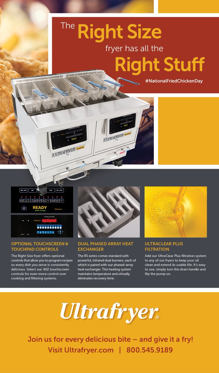 Ultrafryers's tweet photo. National Fried Chicken Day is July 6th, Be prepared with our Right Size deep fryer! 
https://t.co/gagO2BVRr5
#friedfood #fryers #friedchicken #nationalfriedchickenday https://t.co/Ex2a4WAHrk