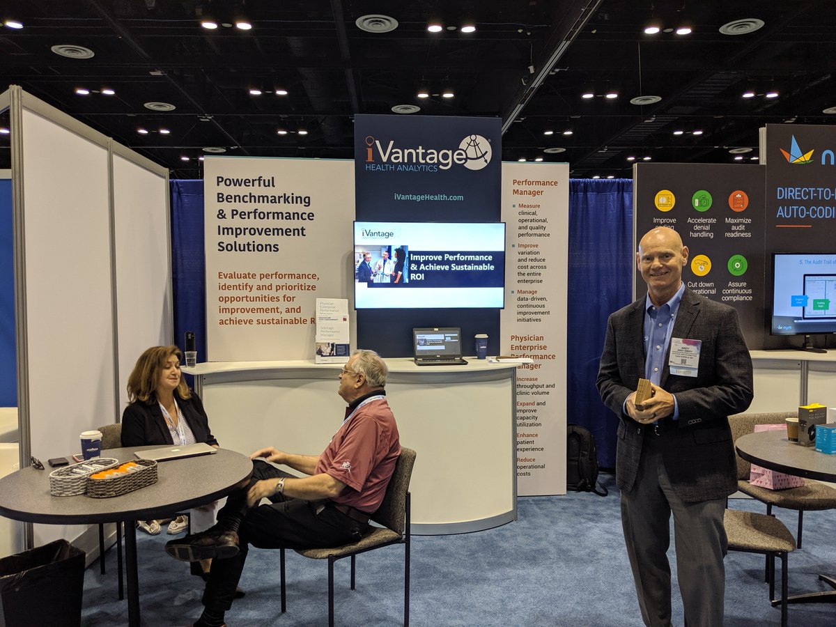The HFMA Annual Conference is going strong and the iVantage Health Analytics team is showing attendees how we can help drive performance improvements at their organization. Come see us at Booth 948. #HFMAAnnual #dataandanalytics