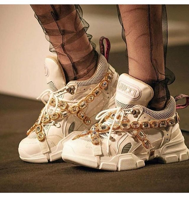 gucci flashtrek sneakers on feet