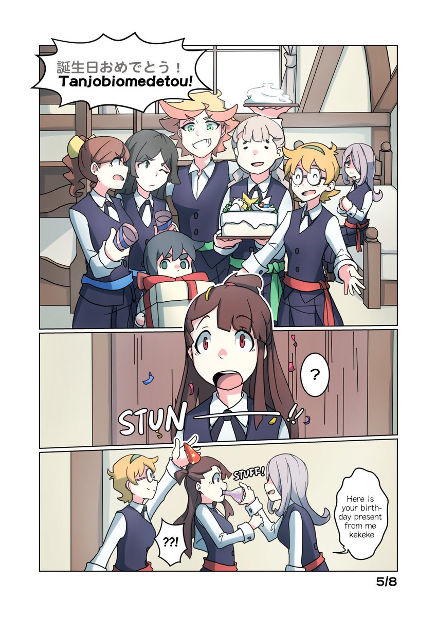 Usbfan For Akko S Birthday 2 2 Some Side Notes There Is Actually No Translation Spell Existing There So Someone Picked Up A Foreign Language Secretly For Her Special Person Hehehe カガリアツコ誕生日