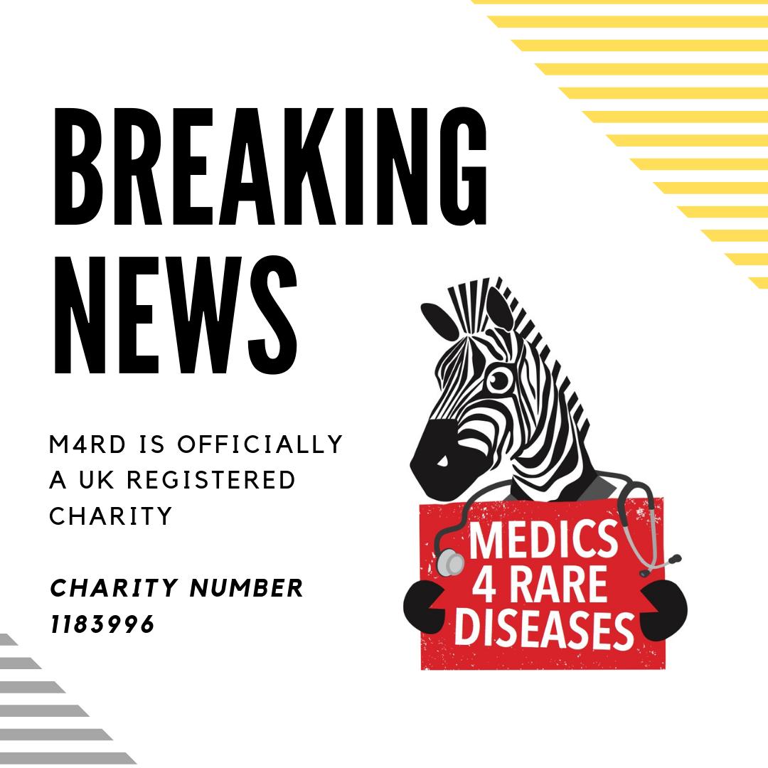 We’ve done it!!  M4RD is officially a UK registered charity.  🦓🎉🎈Charity Number 1183996.  To see our full press release, please visit m4rd.org/2019/06/24/reg… #daretothinkrare #charitytuesday #registeredcharity