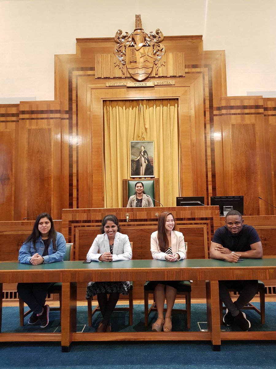 HUHPreceptor's tweet photo. A huge thank you to @KamAdams1 and @hackneycouncil for showing our overseas preceptorship nurses around the stunning Hackney Town Hall today. Quite inspiring! #hackneyspeaker #overseasnurses #NHS #homerton #nurse https://t.co/Kcs4ss7aAd