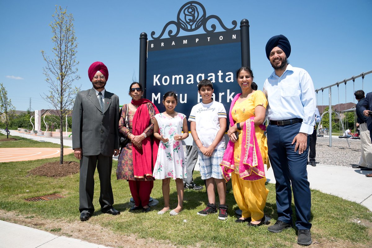 CityBrampton's tweet image. Thank you to all who joined us at the official opening of Komagata Maru Park on June 22! This event was the first Canadian commemoration of the #KomagataMaru incident outside of British Columbia. Bramptonians, descendants of the survivors of the ship, and dignitaries attended.