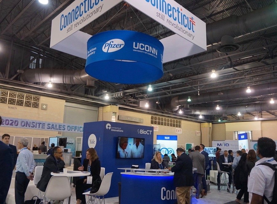 BioCT_org's tweet photo. The CT Pavilion at #BIO2019 provided a welcome location to greet guests, schedule meetings, make connections, visit colleagues &amp; showcase CT as one of the most innovative, educated &amp; productive states to live &amp; work! https://t.co/evrhMvKnZv #CT_Innovate #CTDECD #YaleOCR #UConnTIP https://t.co/tbIGPUkeG5