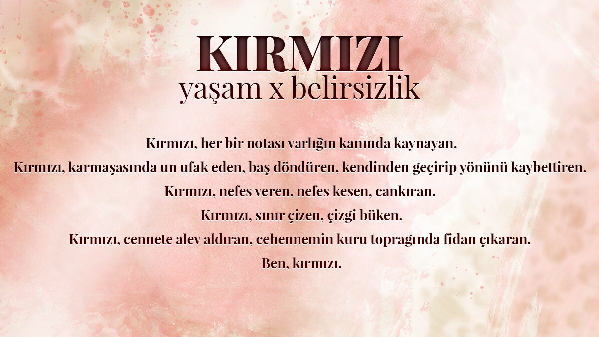sekaifest's tweet image. Kırmızı | yaşam x belirsizlik

#sekaifest #skolor #color1 #kırmızı