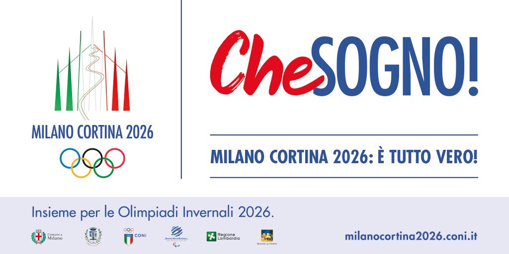 IL SOGNO È REALTÀ!!! 💙💙💙

Sarà #MilanoCortina2026 ad ospitare i Giochi Olimpici e Paralimpici Invernali! 🥳🇮🇹🥳

#WinterOlympics #WinterOlympics2026