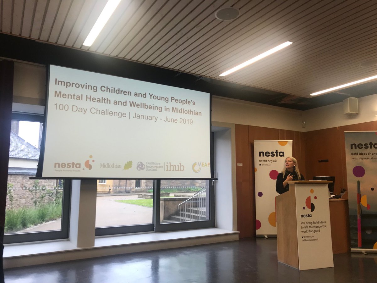 Dr Grace Vickers sharing reflections on the ⁦<a href="/ppresults/">Nesta People Powered Results</a>⁩ 100 day challenge in Midlothian and why ‘innovation and creativity needs to become the new norm in the public sector’ ⁦<a href="/nesta_uk/">Nesta</a>⁩ #nestascotland