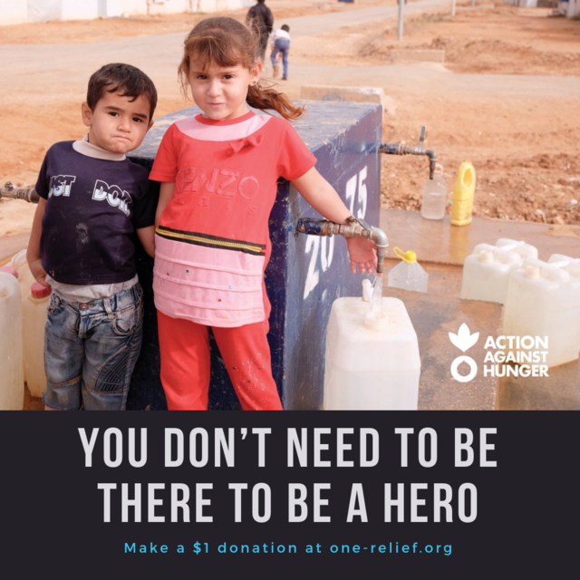 OneRelief's tweet photo. Every $1 donated through OneRelief allows our partner @ActionAgainstHunger to provide lifesaving assistance to malnourished children in Yemen. → Go to https://t.co/gamvM7qmj9 to make a $1 #microdonation 🙏

#donate
#socialgood 
#charity 
#actionagainsthunger
#yemen https://t.co/TakeRLuALm