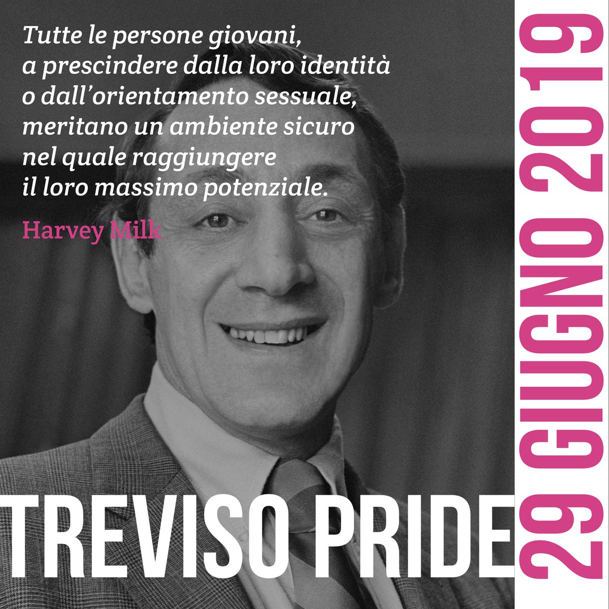 trevisopride's tweet photo. #Identità, #OrientamentoSessuale, e #sicurezza secondo #HarveyMilk
❤️🧡💛💚💙💜⠀#TrevisoPride #TvPride19 #WeAreEverywhere 
#LGBTQ #LGBTQoftwitter #LGBTI #LGBTQtogether #quoteoftheday #Pride  #Pride2019 #PrideMonth2019 #PrideMonth https://t.co/0HtRE0NH3Y