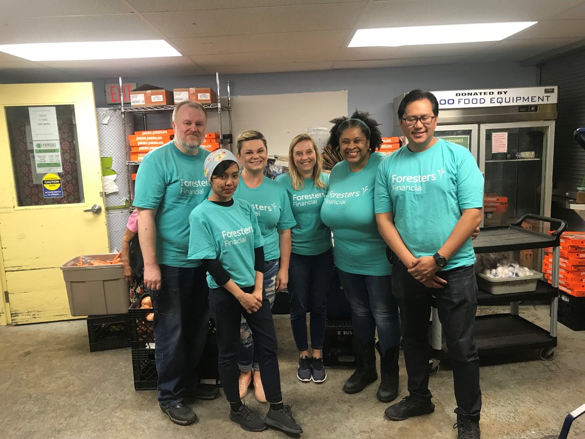 Volunteers got together to package 150 hygiene kits for the Parkdale Community Food Bank. The team also spent a day at the food bank, stocking shelves and helping with food distribution. Way to go team! Really showing that #ThisIsForesters