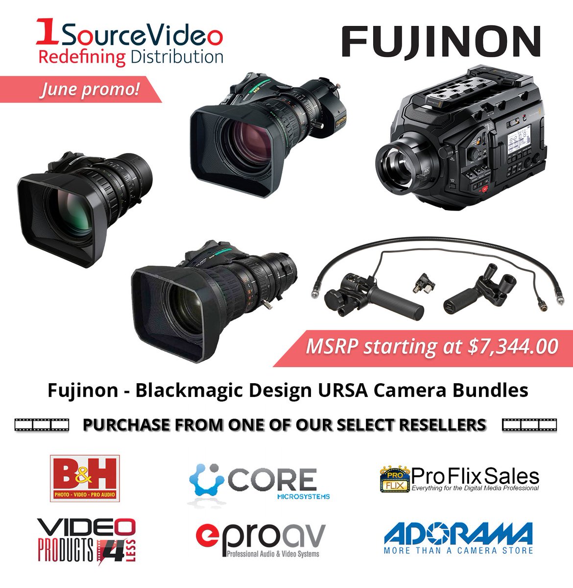 1sourcevideo's tweet photo. Available exclusively through 1SourceVideo, combine @FUJINONLenses and @Blackmagic_News to create the ultimate bundle for broadcasting!  #Fujinon #BlackmagicDesign #1SourceVideo #RedefiningDistribution #BandH #VP4L #EProAV #CoreMicrosystems #ProFlixSales #Adorama https://t.co/sv14FPqQfW