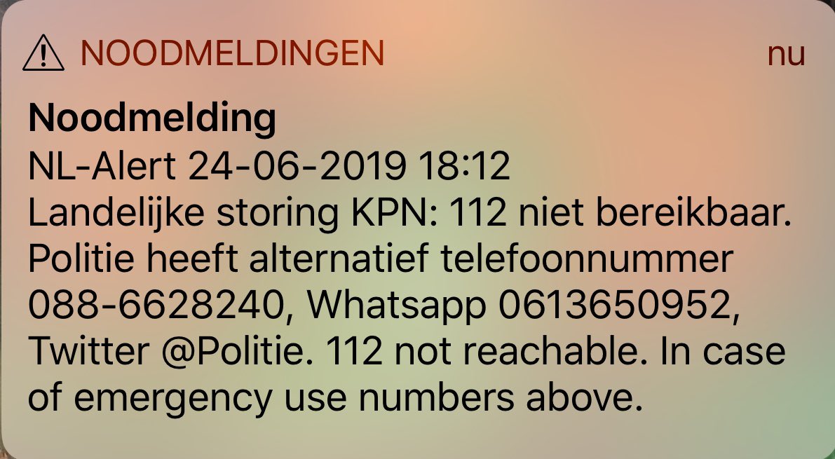 PittensStan's tweet image. Zo veel hadden hem al maar ook ik ontving hem zojuist #Storing #Kpn #NLalert