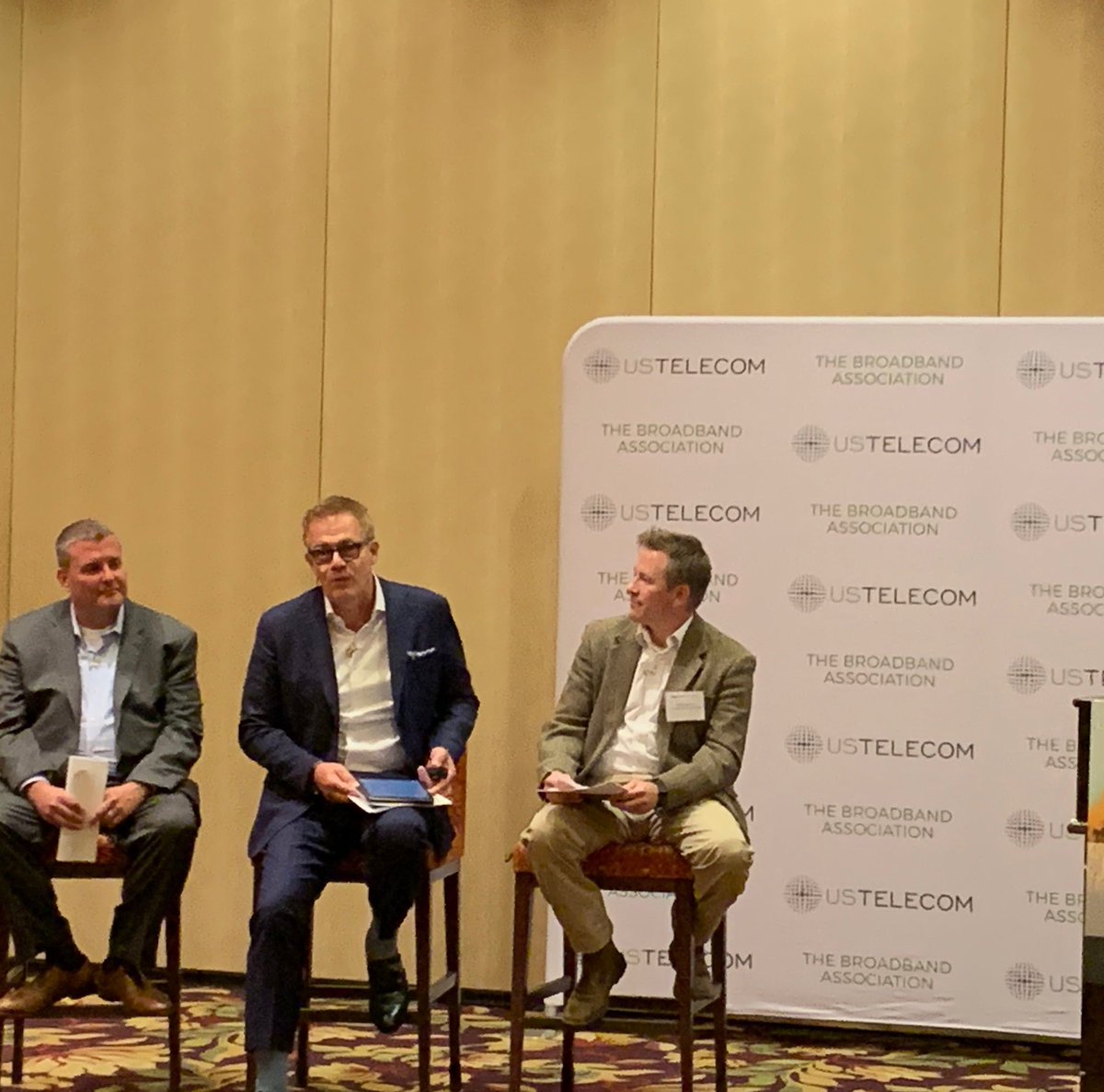 Great talk on the impact of 4IR with ⁦<a href="/danielhays/">Dan Hays</a>⁩ and ⁦<a href="/rogerwery1/">rogerwery</a>⁩ at USTelecom Leadership Summit