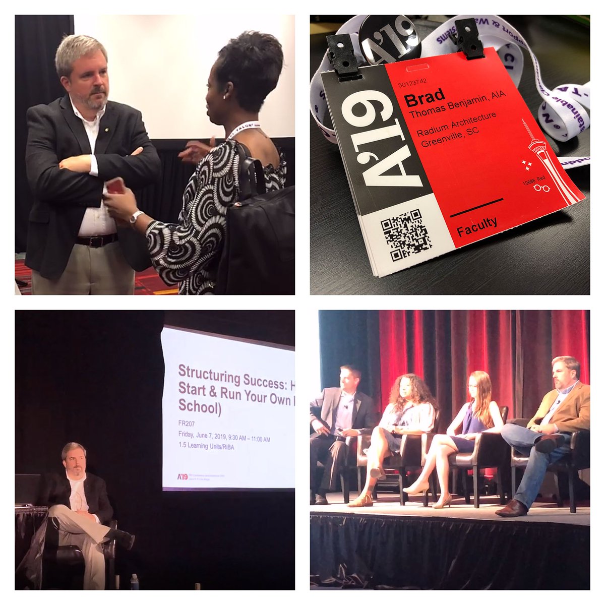 radiumarch's tweet photo. Architect &amp; Partner @bradbenjam delivered 2 great presentations on Starting Your Own Firm and Work-Life Balance at this year's AIA Conference on Architecture #A19Con @AIANational @AIA_SC https://t.co/WHrBlN7oa1
