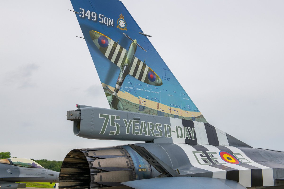 Hispaviacion's tweet photo. La Fuerza Aérea Belga conmemora el 75 aniversario del desembarco de Normandía mientras realiza el ejercicio “MEET AT THE MERGE”
https://t.co/J5ErmEhTfv

@Belgiumaviation @BeAirForce @AirForceDays @SpottersMurcia @aerotips https://t.co/Cj2Eb3zQPA