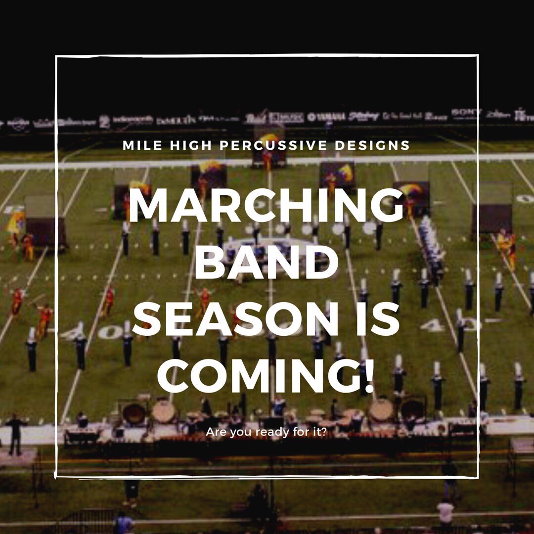 MHPercDesigns's tweet photo. Marching band season is upon us!! Time to start prepping, finalizing music and show design, costuming, props, and the like. 
#mhpercdesigns #wgipercussion #percussion #marchingband #marchingarts #drumline #music #innovativepercussion #band #dci #performance #banddirectors #summer https://t.co/peWo7d4K8x