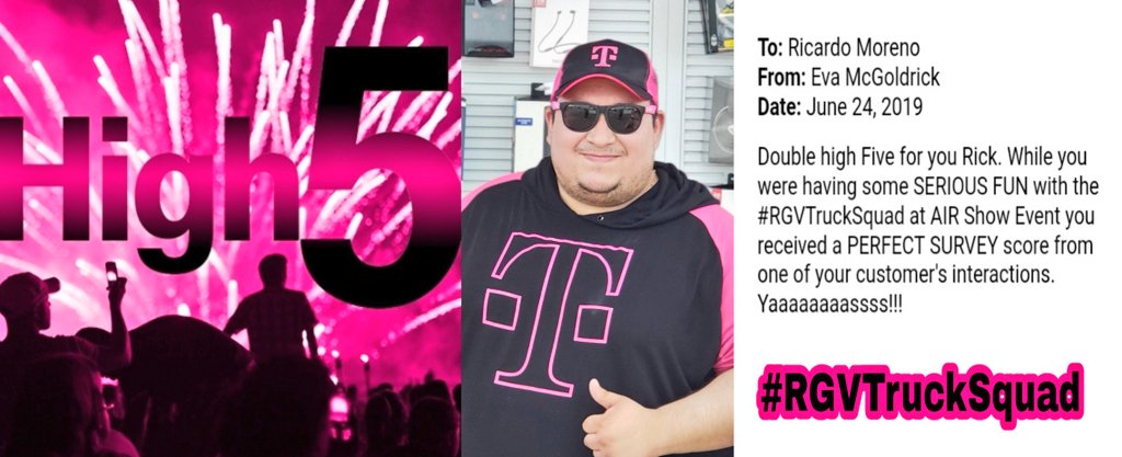evamcgoldrick's tweet photo. Perfect Survey Alert!!! Please help me HIGH FIVE Rick!!! Way to go Sr!!!! We look forward to see you again at a future event. You are a total WOWZER!!!!!! #RGVTruckSquad #TexasDNA #FrontLine1stCsCustR1st #TXVS @AnselmoDelgado4 @lpena0890 https://t.co/u7me8TzPcR