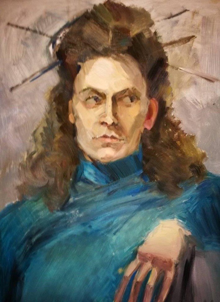 ArtsRitak's tweet photo. #"piETA" #ArtGallery oil on board, 70x60, 2019 https://t.co/AbFx0LKn2S